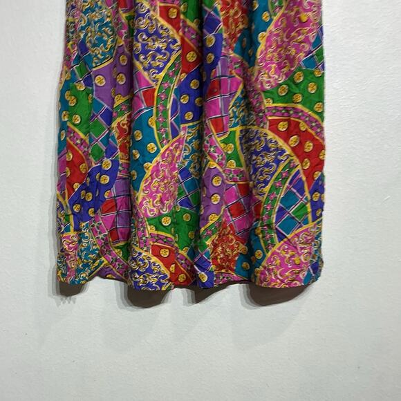 Anna and Frank Pink Silk Vintage Midi Skirt Sz XL - Picture 4 of 11